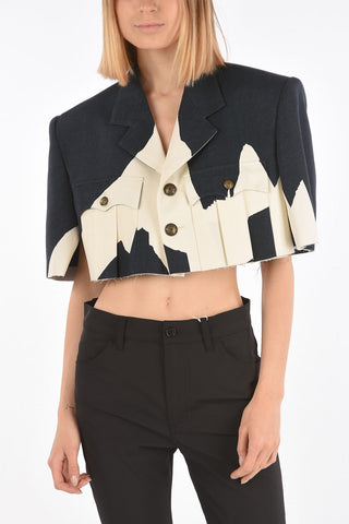 MM0 two-tone cropped cape