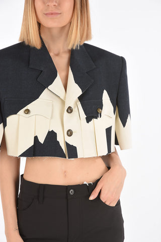 MM0 two-tone cropped cape