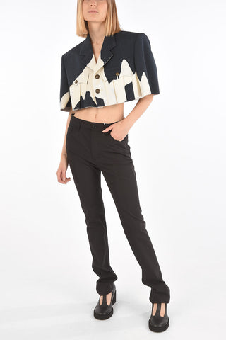 MM0 two-tone cropped cape
