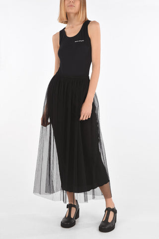 MM1 Tulle Pleated Maxi Skirt
