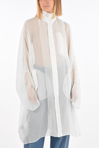MM1 Maxi Trench Trasparente con Abbottonatura Nascosta