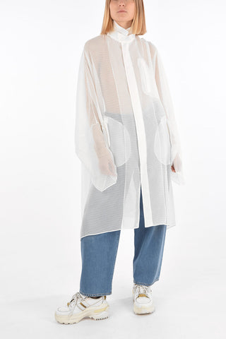 MM1 Maxi Trench Trasparente con Abbottonatura Nascosta