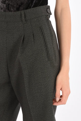MM0 shorts a doppia pince in lana con zip laterale