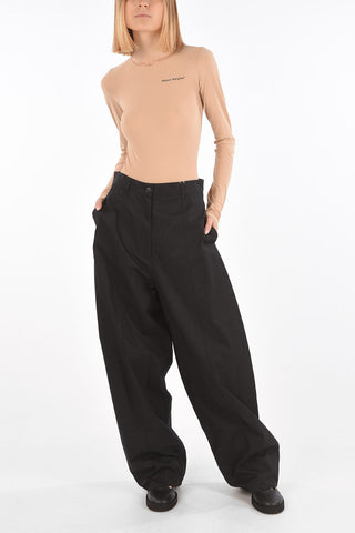 MM6 Low Waist Cotton 3 Pockets Baggy Fit Pants