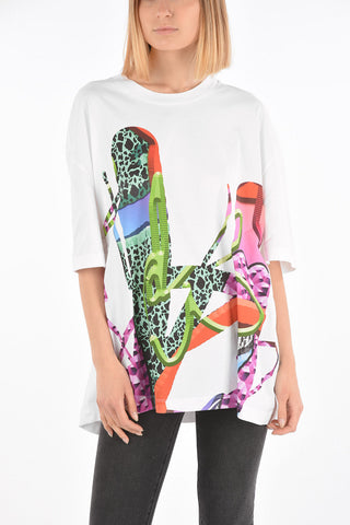 MM1 Animal Patterned Detail Oversized T-shirt