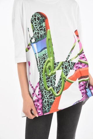 MM1 Animal Patterned Detail Oversized T-shirt
