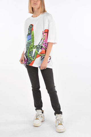 MM1 Animal Patterned Detail Oversized T-shirt
