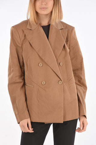 MM6 center vent peak lapel double-breasted blazer