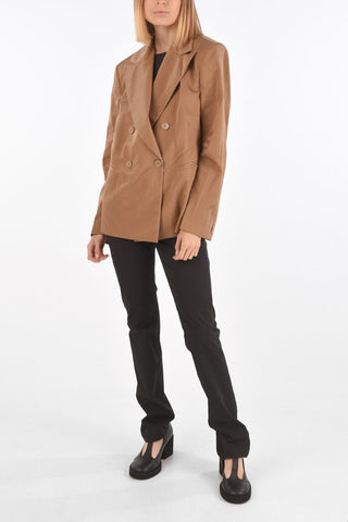 MM6 center vent peak lapel double-breasted blazer