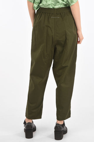 MM6 pantaloni a vita alta con elastico in vita
