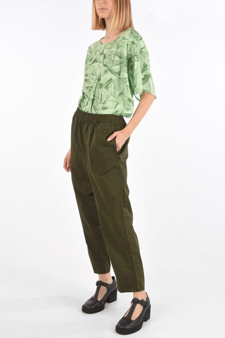 MM6 pantaloni a vita alta con elastico in vita