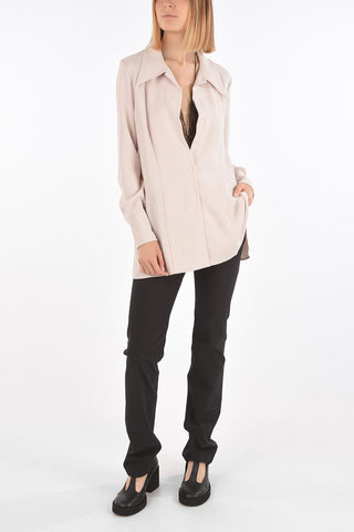MM1 lace insert wing collar shirt
