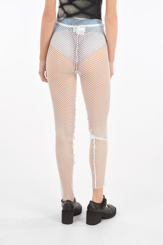 MM6 solid color mesh leggings