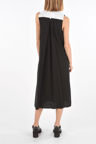 MM6 wing tip collar two-tone shirt dress