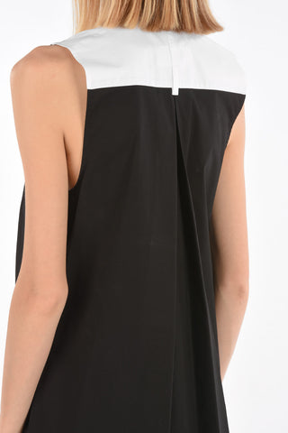 MM6 wing tip collar two-tone shirt dress