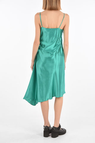 MM6 side zip solid color asymmetrical dress