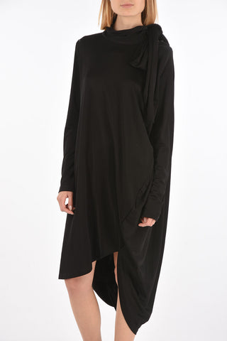 MM6 oversized asymmetrical tunic dress