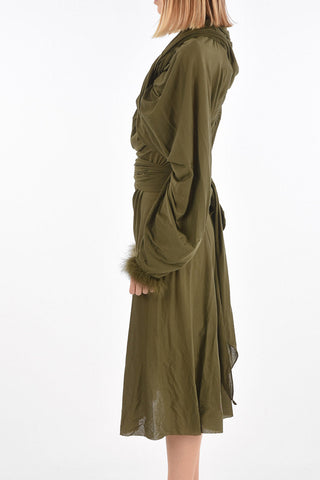 MM0 Wrap Tunic With Down Sleeve