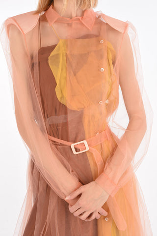 MM0 chemisier in tulle con sottoveste in seta