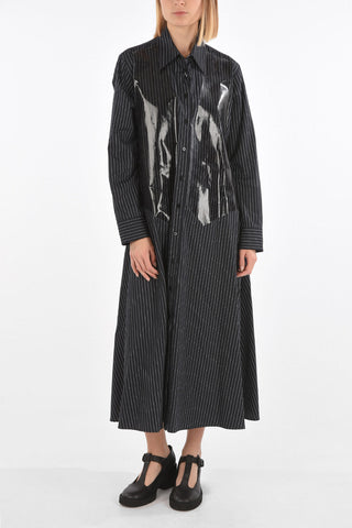 MM6 chemisier oversize a righe