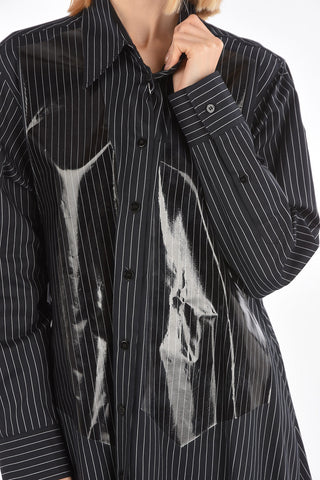MM6 chemisier oversize a righe