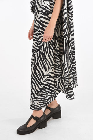 MM6 animal patterned one-shoulder dress