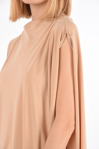 MM6 Solid Color Cold Shoulder Mini Tunic