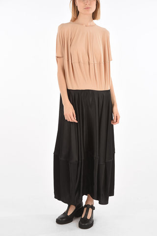 MM6 Satin Skirt Two-Tone Tunic