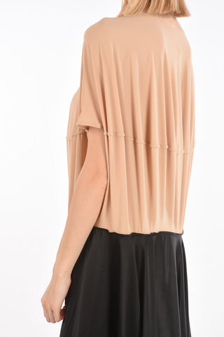 MM6 Satin Skirt Two-Tone Tunic