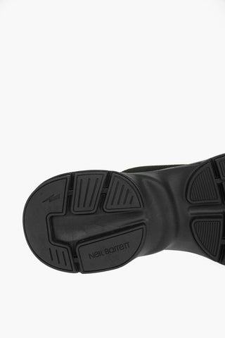 solid color BOLT LACE-UP low-top sneakers with contrasting logo