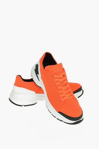contrasting sole BOLT LACE-UP low-top sneakers