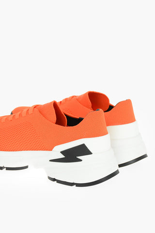 contrasting sole BOLT LACE-UP low-top sneakers
