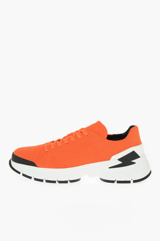 contrasting sole BOLT LACE-UP low-top sneakers
