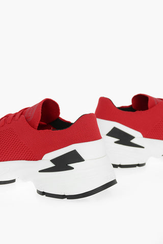 contrasting sole BOLT LACE-UP low-top sneakers