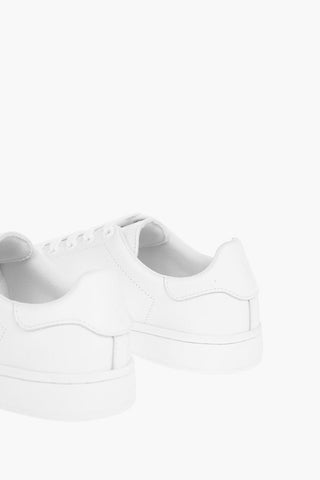 solid color leather TENNIS TRAINER low top sneakers