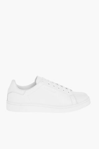 solid color leather TENNIS TRAINER low top sneakers