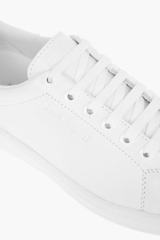 solid color leather TENNIS TRAINER low top sneakers