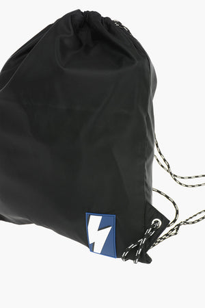 Solid-Color Drawstring Bag with Two-Tone Drawcords