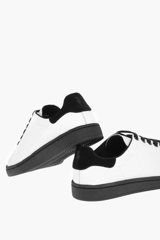 leather TENNIS TRAINER sneakers with contrasting details
