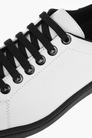 leather TENNIS TRAINER sneakers with contrasting details