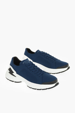 contrasting sole BOLT LACE-UP low-top sneakers