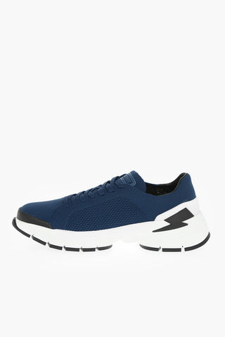 contrasting sole BOLT LACE-UP low-top sneakers
