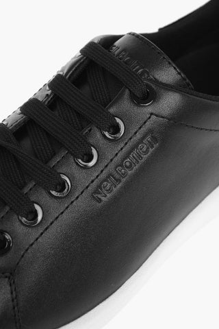 contrasting sole leather TENNIS TRAINER sneakers
