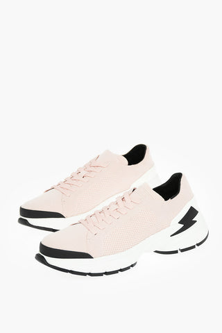 contrasting sole BOLT LACE-UP low-top sneakers