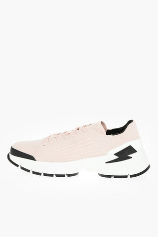 contrasting sole BOLT LACE-UP low-top sneakers