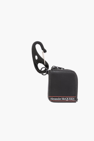 leather mini coin holder with Carabiner