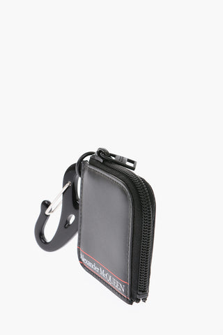 leather mini coin holder with Carabiner
