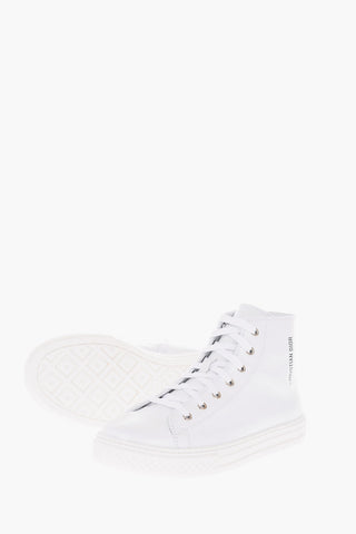 leather BASKET high-Top Sneakers with side zip closure