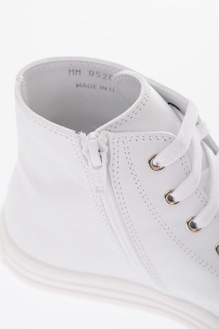 leather BASKET high-Top Sneakers with side zip closure