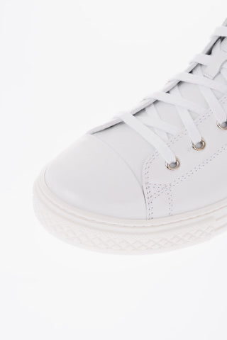 leather BASKET high-Top Sneakers with side zip closure